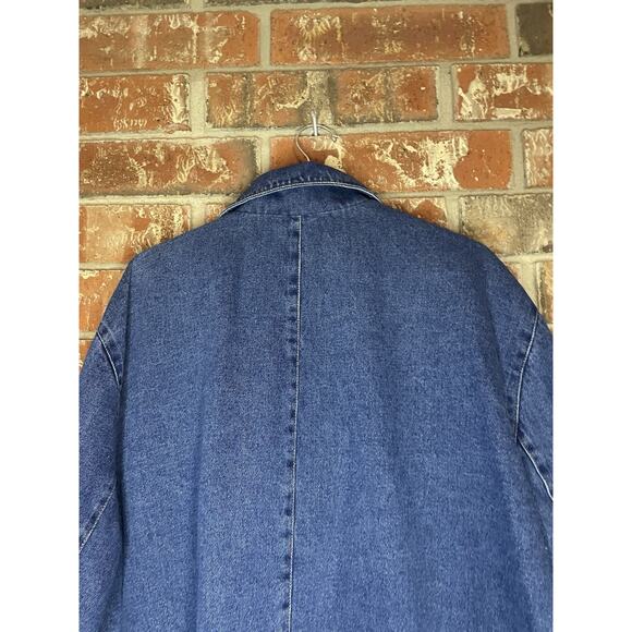 Vintage CBO New York Plus Size Denim Coat Size 4x Classic Fall Winter Streetwear - Picture 4 of 6